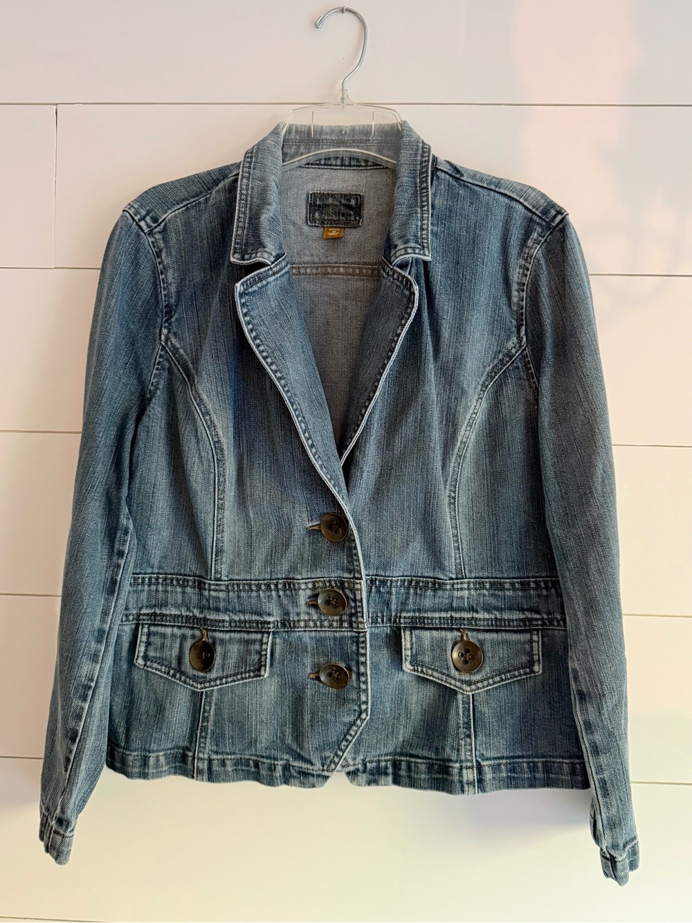 Denim Blazer Jacket - Light Blue